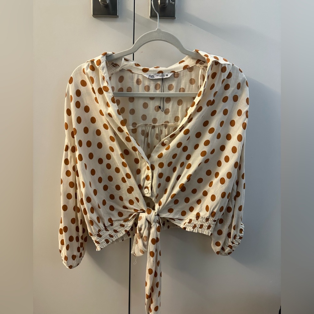 Zara polkadot shirt